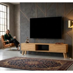 Szafka RTV-18 Drewno Lite Dąb Loft Lakier Rozmiary od 100 cm do 200 cm PREMIUM